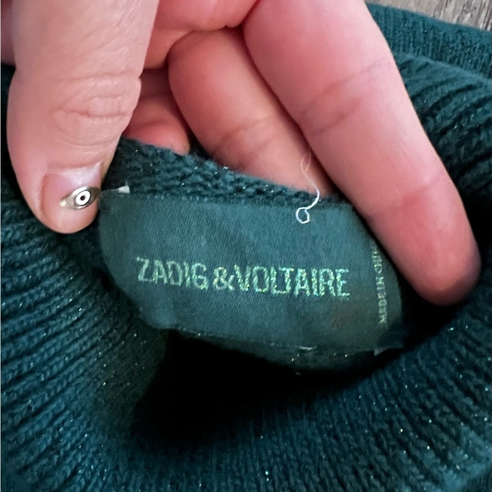 Zadig & Voltaire Cea Lurex High Low Sweater - Picture 6 of 10